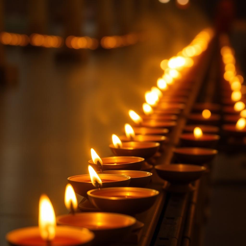 Diya aarti ceremony