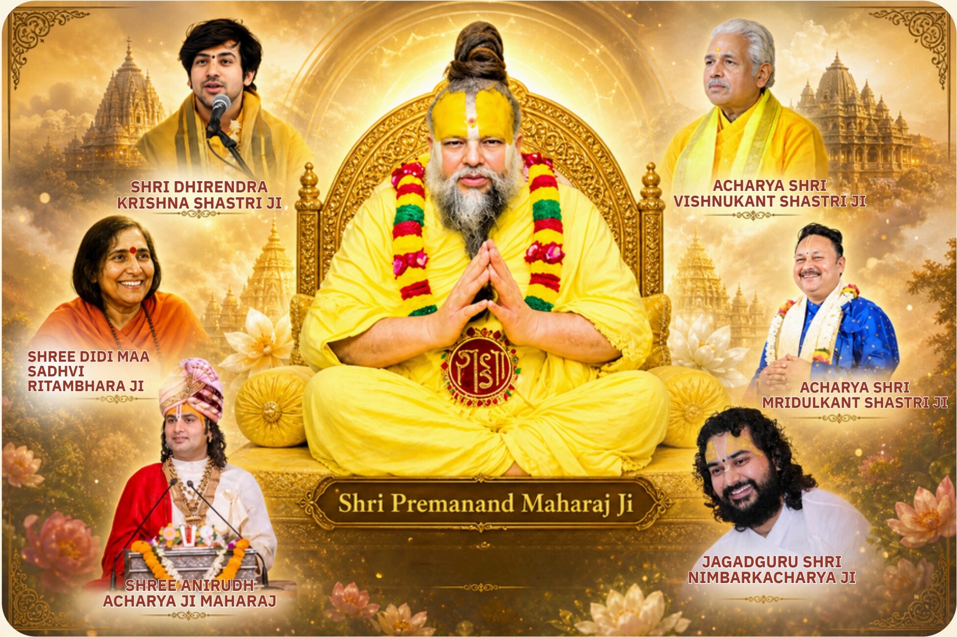 Revered Saints gracing Shree Radha Madhav Kripa Mahotsav 2026